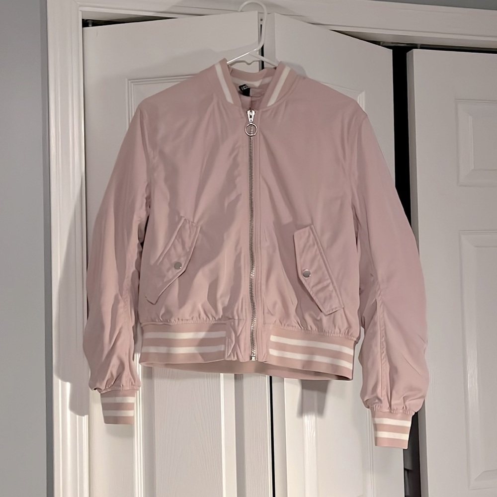 H&M Pink Bomber Puff Jacket